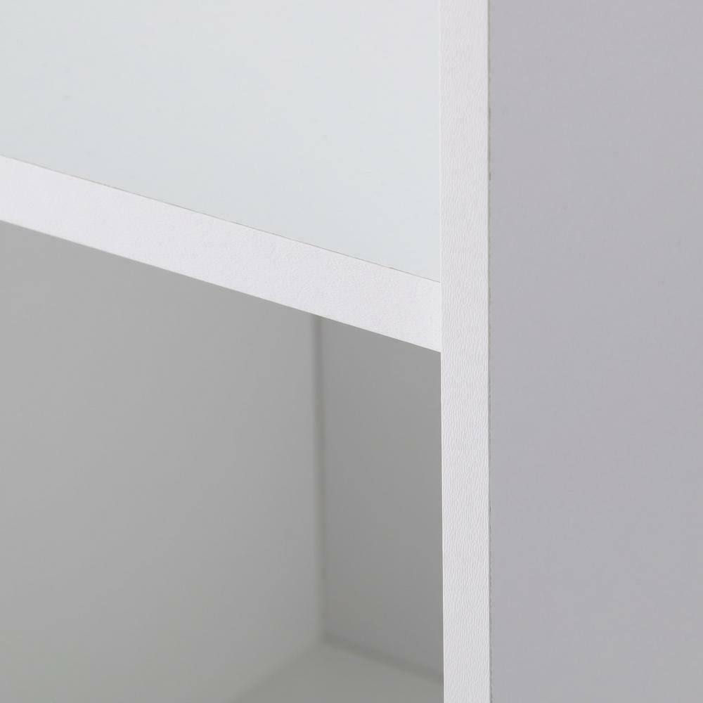 White 2-Tier Offset Bookcase Q38981