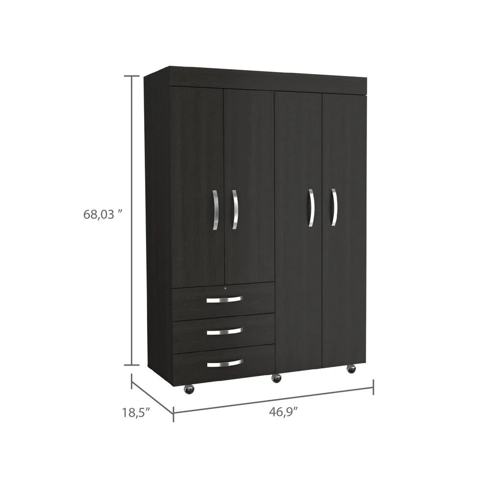 Black Mobile Armoire R70963