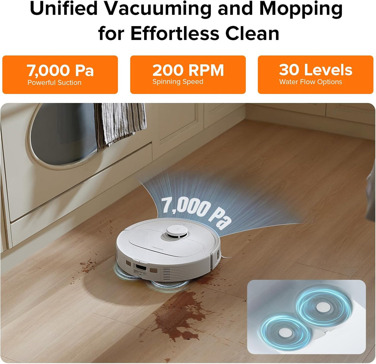 Robot Vacuum and Mop 4 Pack Microfiber Mop Cloths S3018