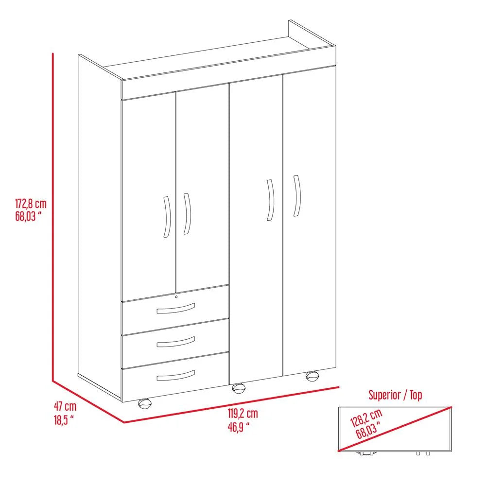 Black Mobile Armoire R70963