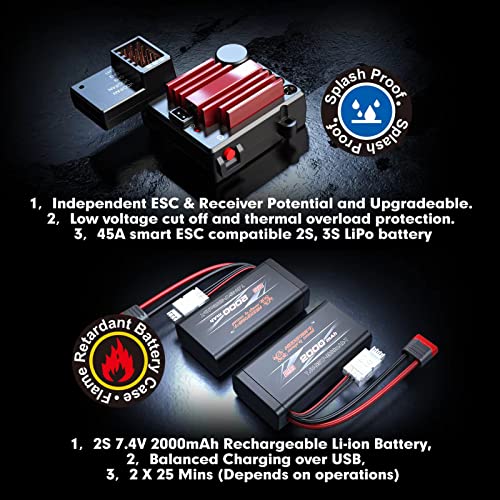 1/16 4WD Brushless RC Buggy with 2S 2000 mAh Battery T3063