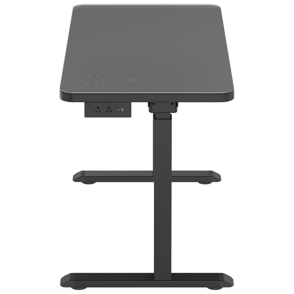 Black Glass Standing Desk S48420