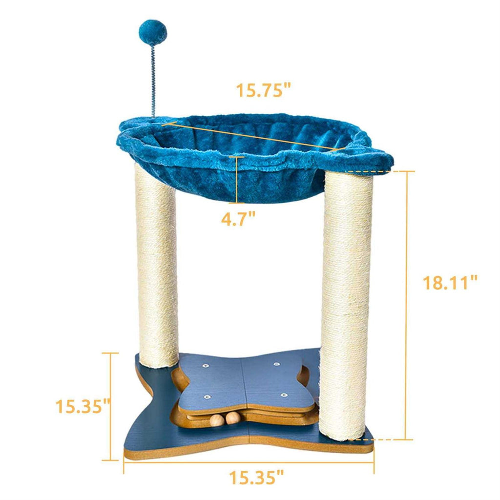 3 in 1 Cat Scratching Post with Hammock C6436