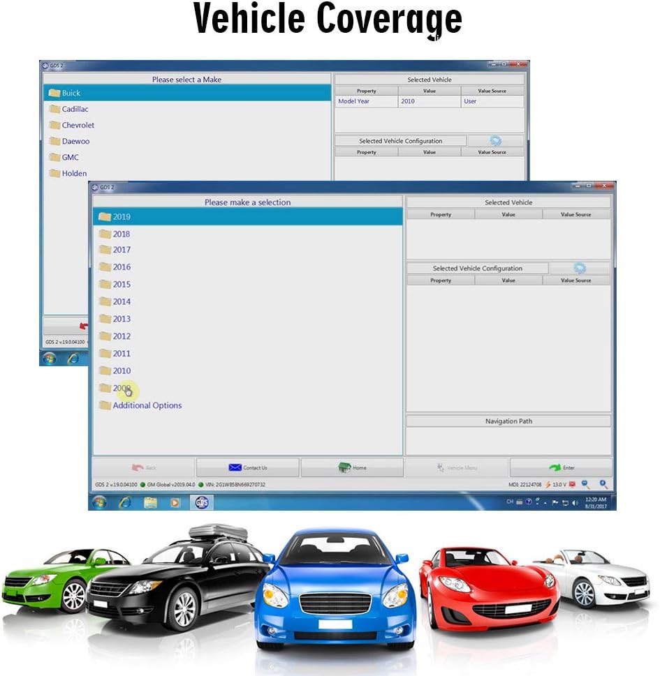 VCX Nano Multiple GDS2 and TIS2WEB Diagnostic Programming System E155