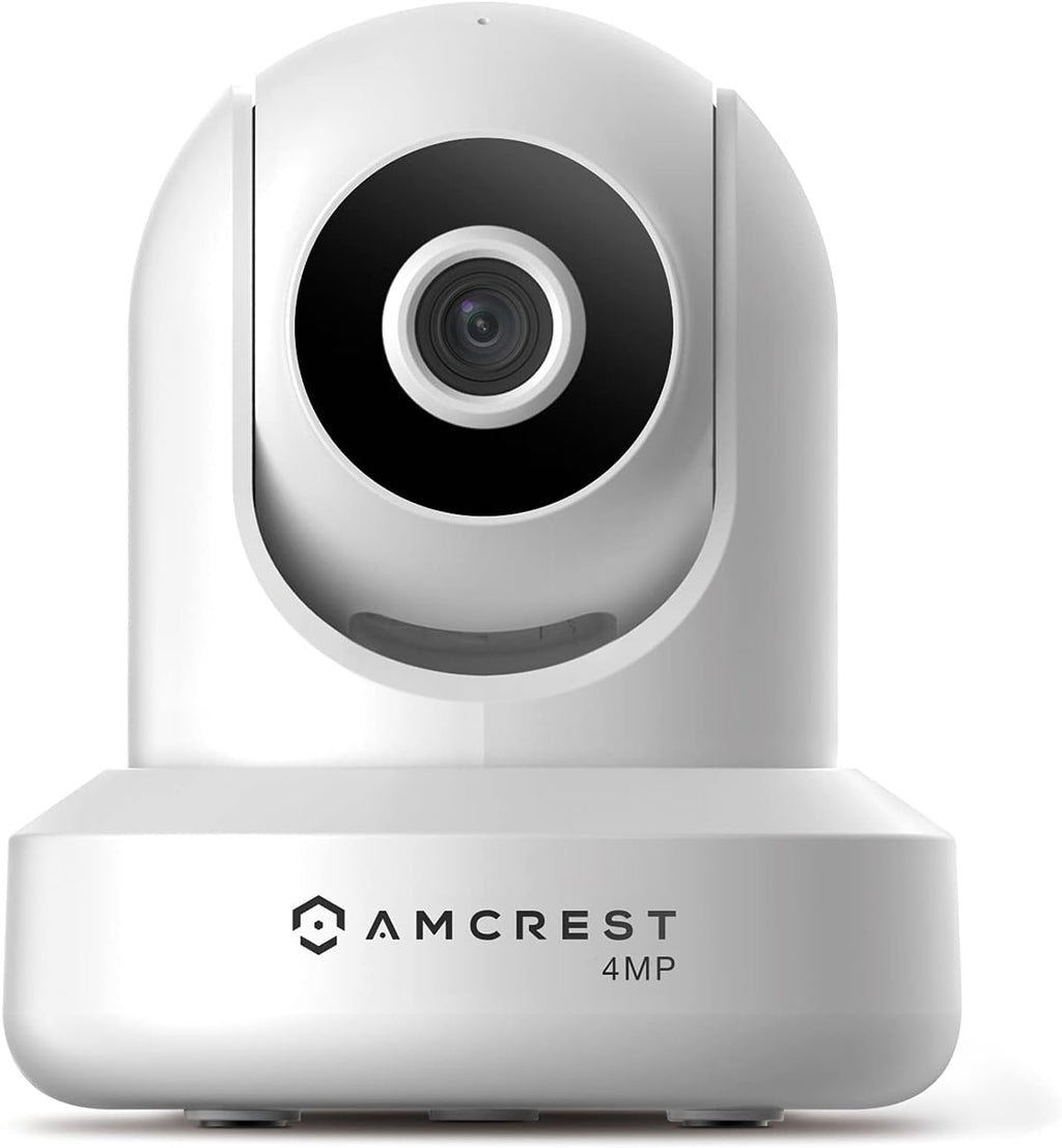 4MP Indoor WiFi Security IP Camera with Pan/Tilt, Two-Way Audio, Night Vision, White, Pack of 2 E789516