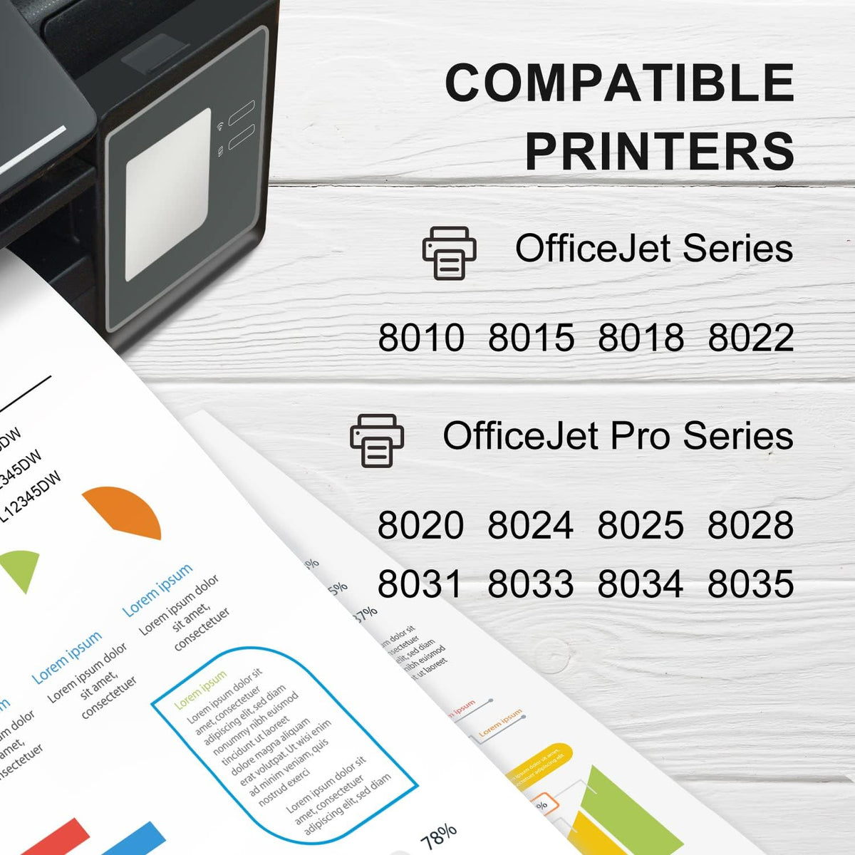 Remanufactured Ink Cartridge 4-Pack for HP 910XL Officejet Pro Q52073