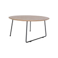 Mid Century Modern Round Coffee Table with Wood Top M25566