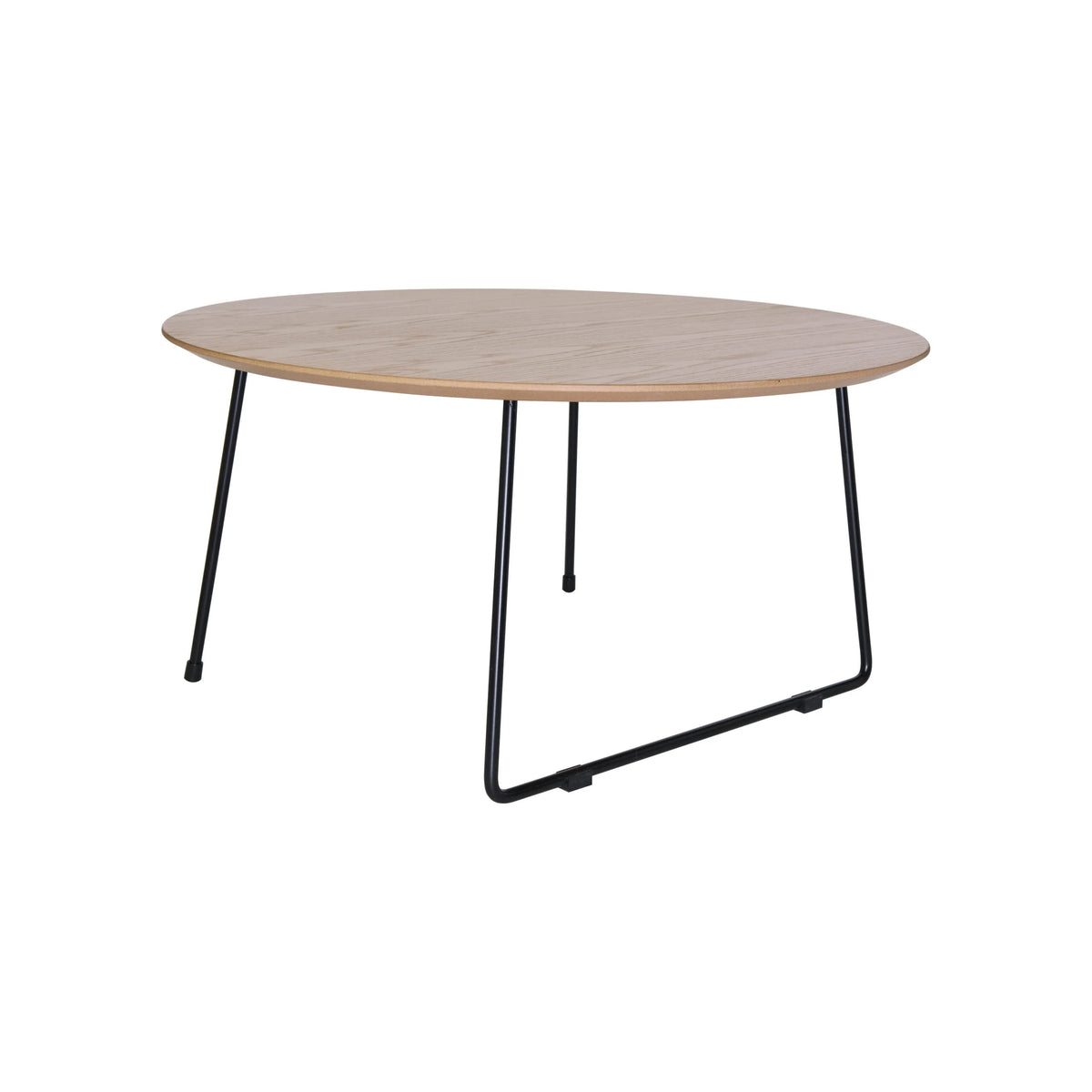 Mid Century Modern Round Coffee Table with Wood Top M25566