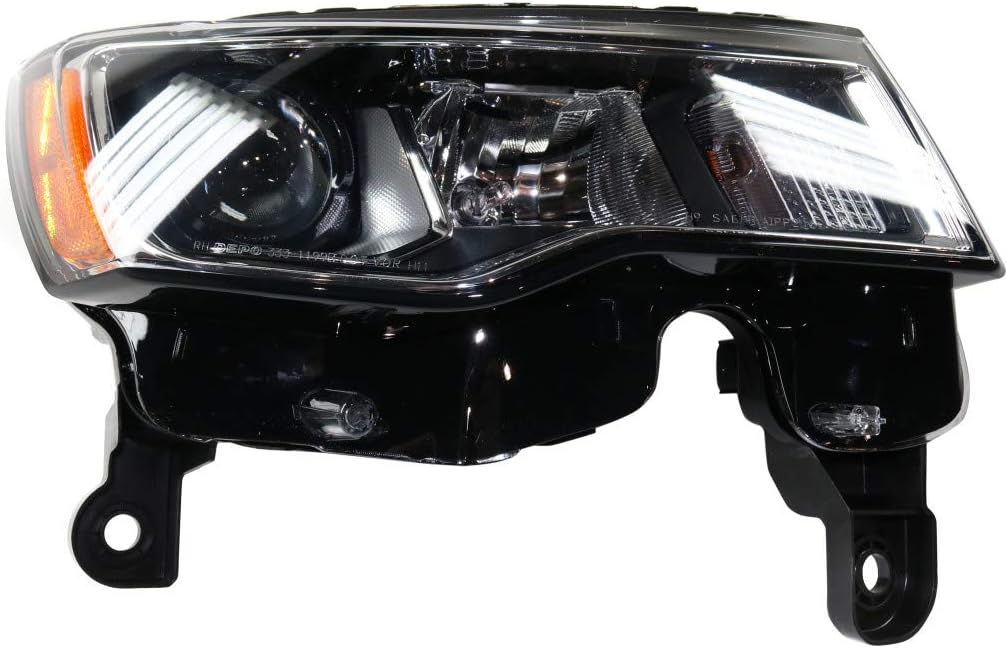 Jeep Grand Cherokee Passenger Side Chrome Halogen Headlight Assembly H9789