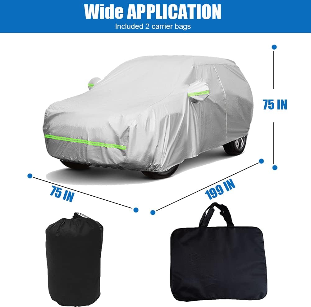 All Weather Waterproof Car Cover with Door Zipper Z282