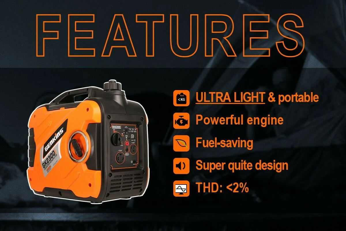 2300 Watt Portable Inverter Generator Gas Powered O3296