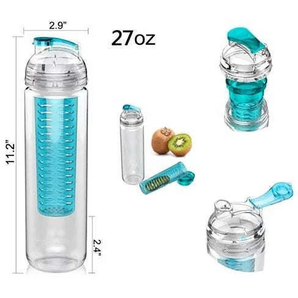 27 oz Dome Fruit Infuser Water Bottle Yellow A796