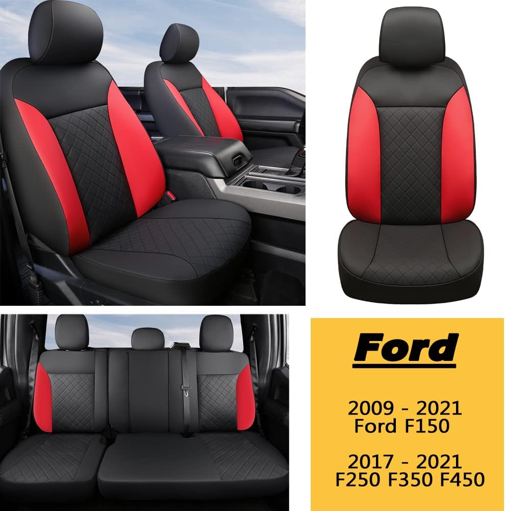 Custom Fit Car Seat Covers Full Set Black Blue U756886