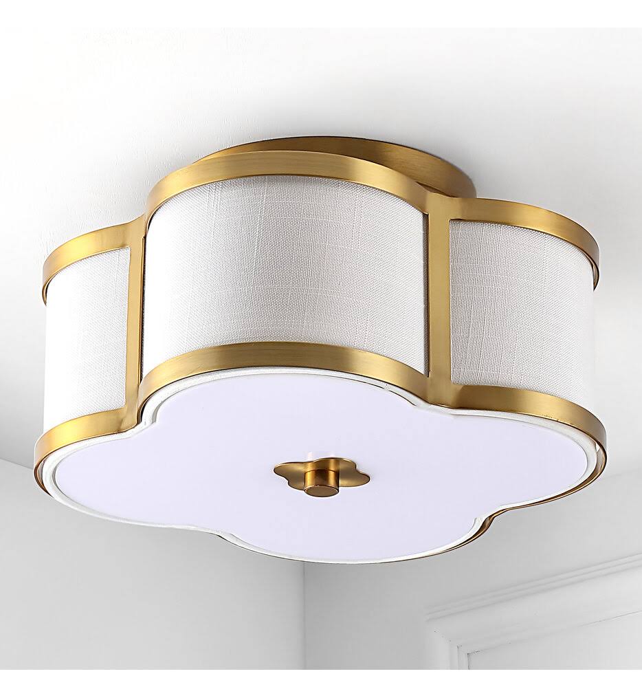 13 in. Brass Gold Metal Flush Mount H86623