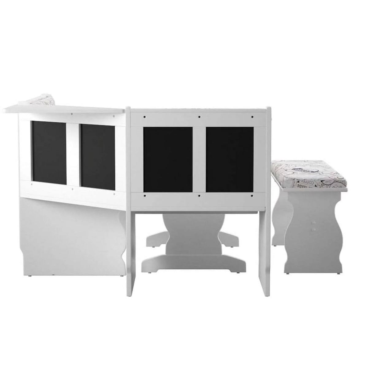 White Wood Corner Dining Set X4120