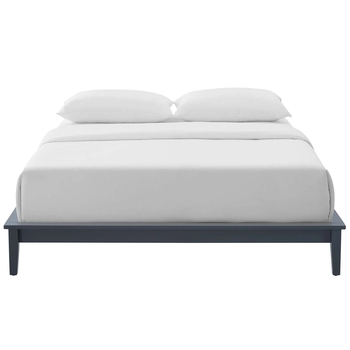 King Wood Platform Bed Frame in Gray B956305