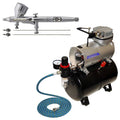 0.2 0.3 0.5 Fine Detail Dual-Action Gravity Airbrush Kit Tank Air Compressor E56366