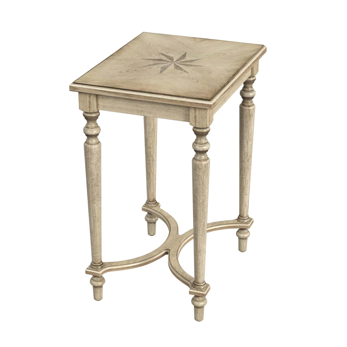 Solid Wood Inlay Accent Table Q68786