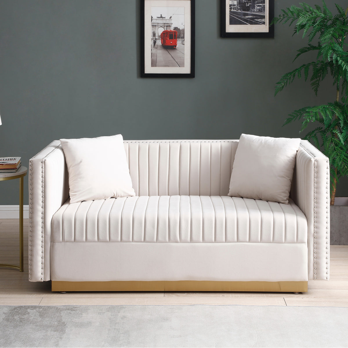 Tufted Velvet Loveseat F262379