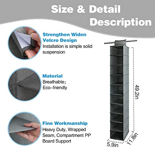 10-Shelf Hanging Shoe Organizer B288