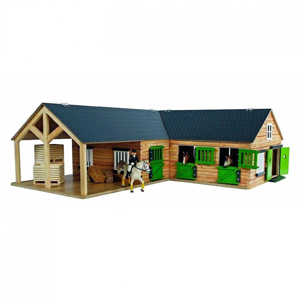 1-24 Scale Horse Stable with 4 Box Storage & Wash Box E28671