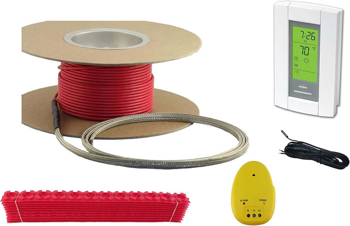 15 Sqft Electric Radiant Floor Heating System with Digital Floor Sensing Thermostat N54130