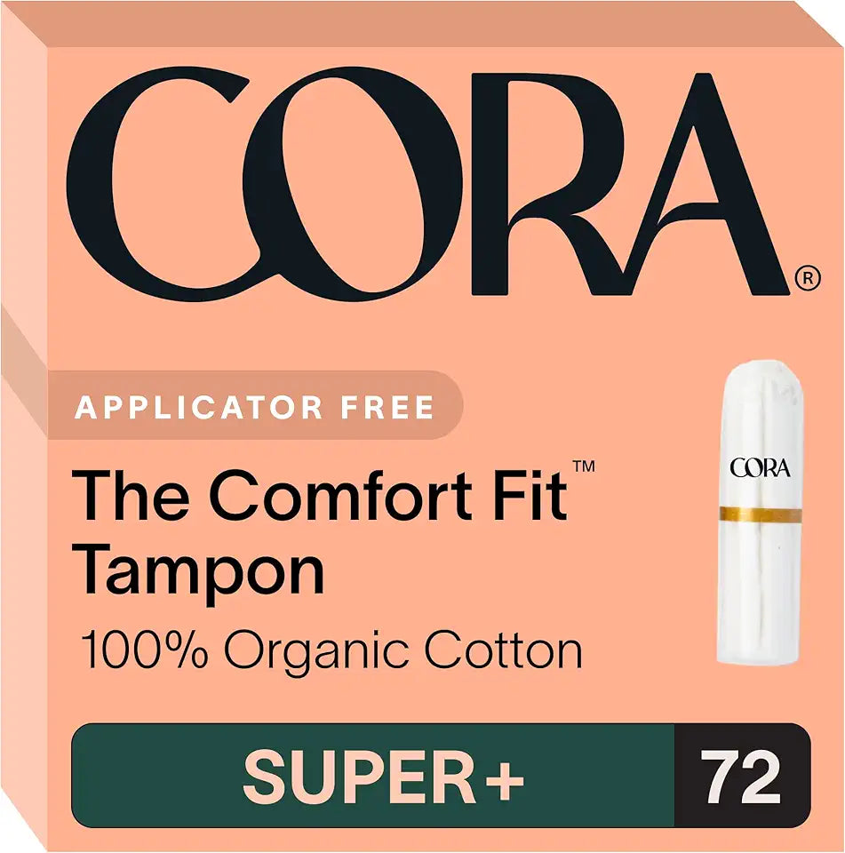 100% Organic Cotton Unscented Non-Applicator Tampons 72 Count J2454