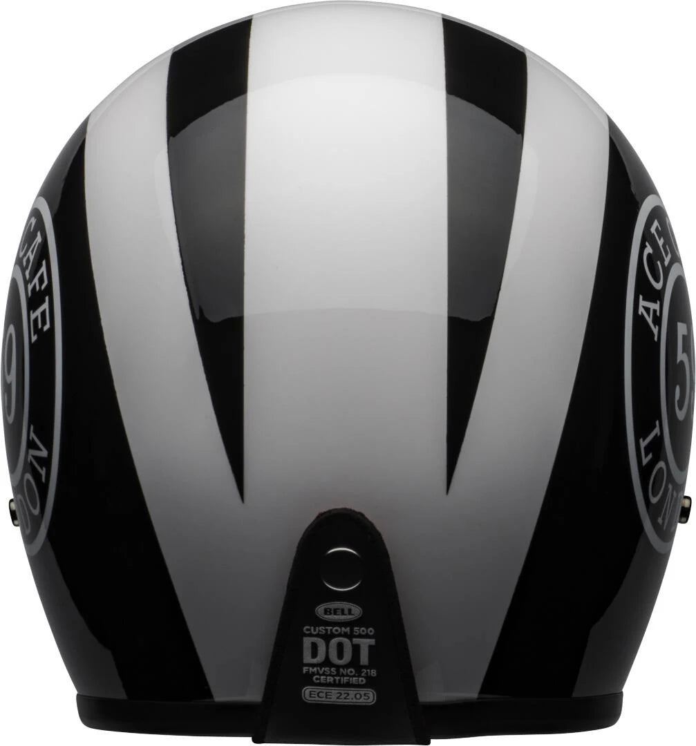 Gloss Black-White Motorcycle Helmet M2454