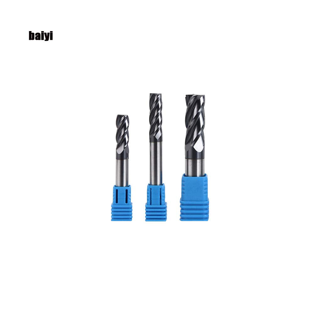 1/2 Carbide Square End Mill 4 Flute AlTiN Coating Pack of 2 B309935