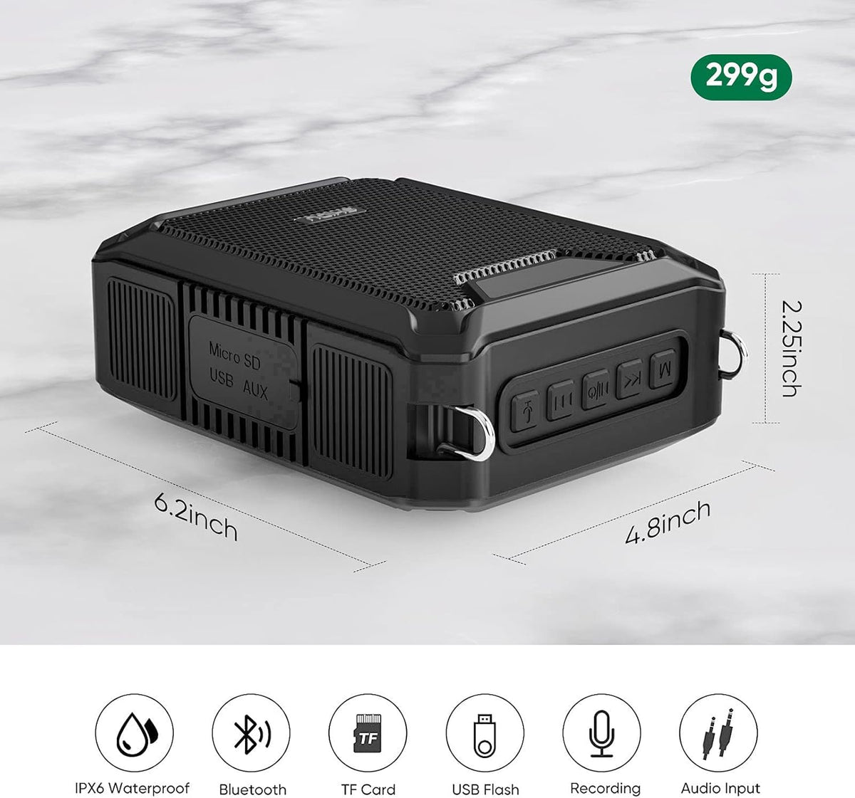 Portable Waterproof 18W Voice Amplifier M3243
