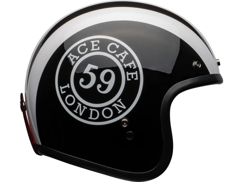 Gloss Black-White Motorcycle Helmet M2454