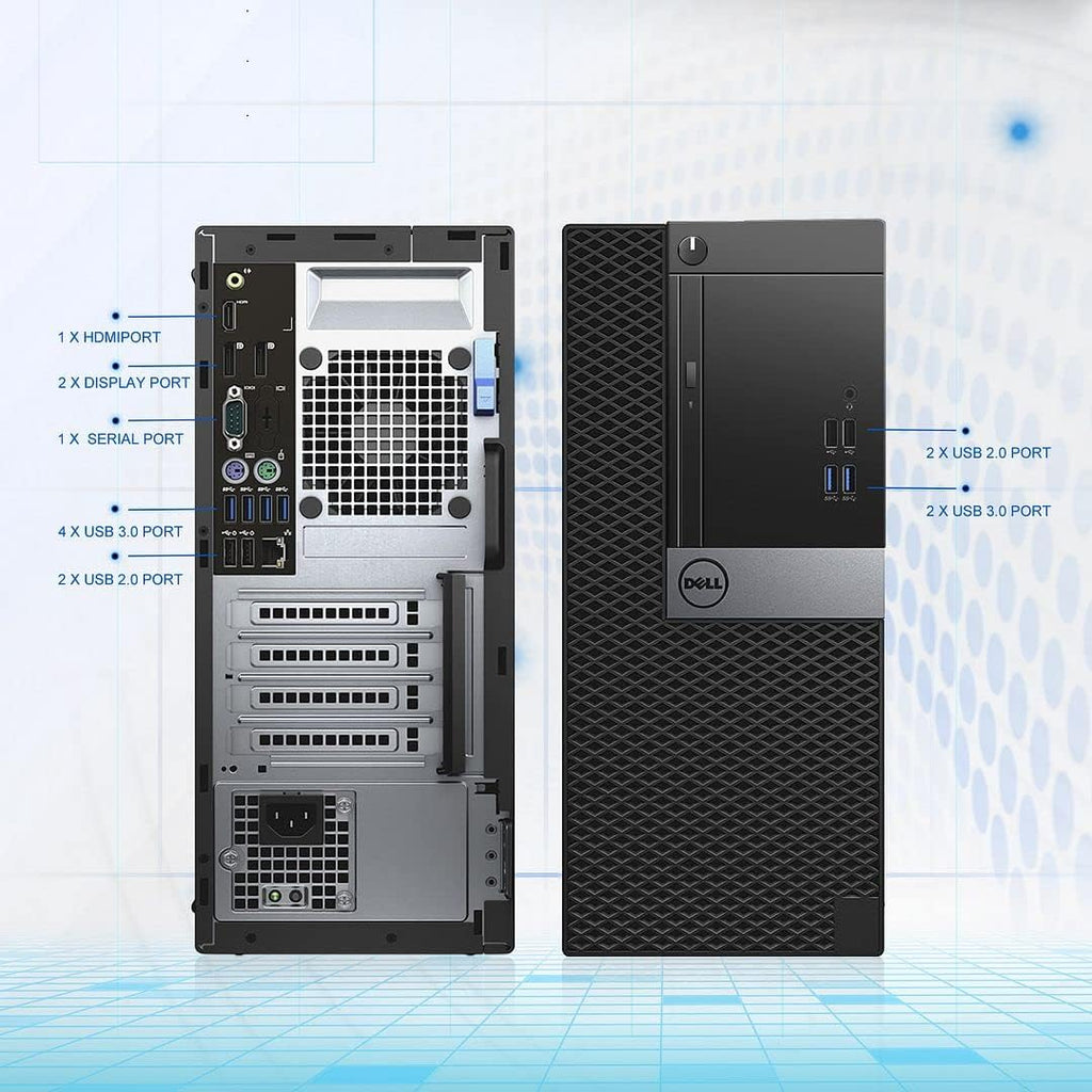 PC Tower Desktop Computer, i5 6500 3.20GHz, 16GB DDR4 Ram, 512GB M.2 NVMe SSD, 1TB HDD, Windows 10 Pro Q727