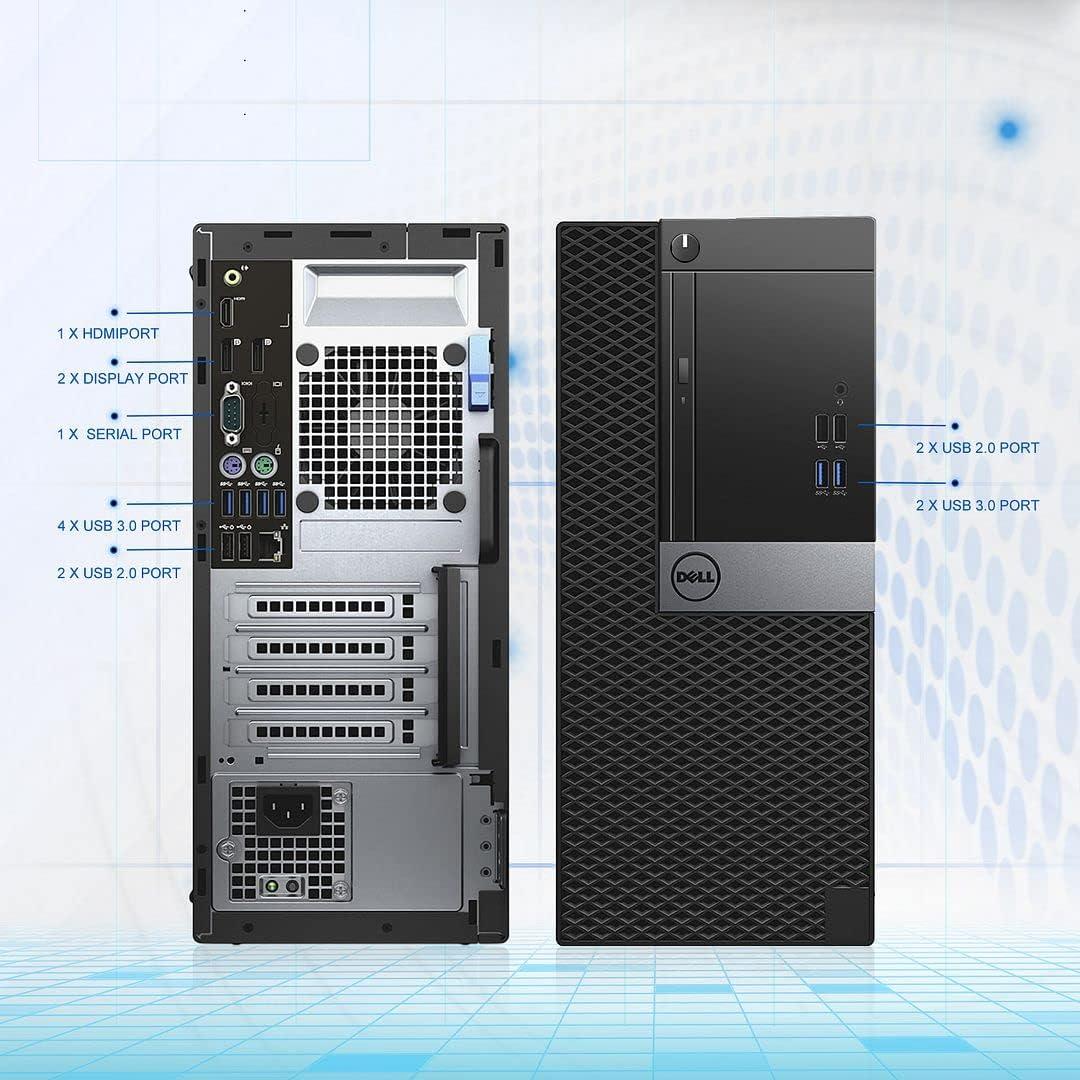 PC Tower Desktop Computer, i5 6500 3.20GHz, 16GB DDR4 Ram, 512GB M.2 NVMe SSD, 1TB HDD, Windows 10 Pro Q727