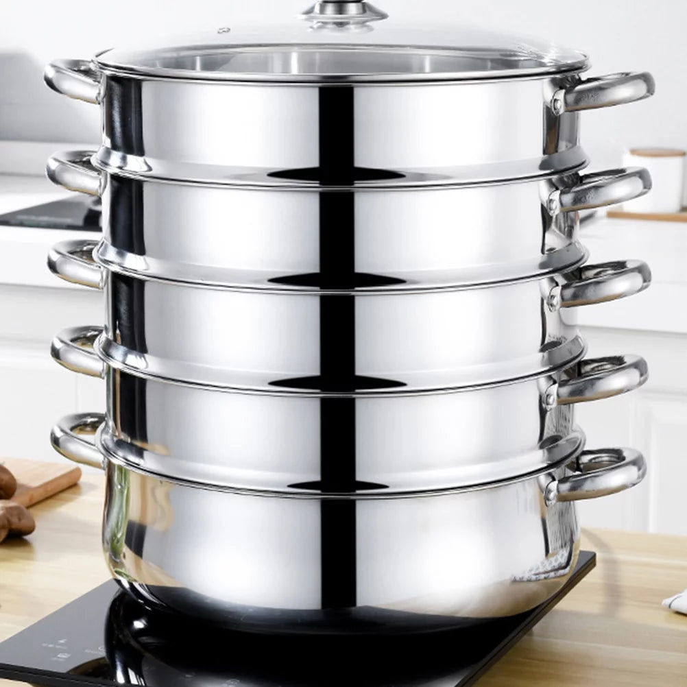 Stainless Steel 5 Layers 28cm Steamer Stockpot O61650