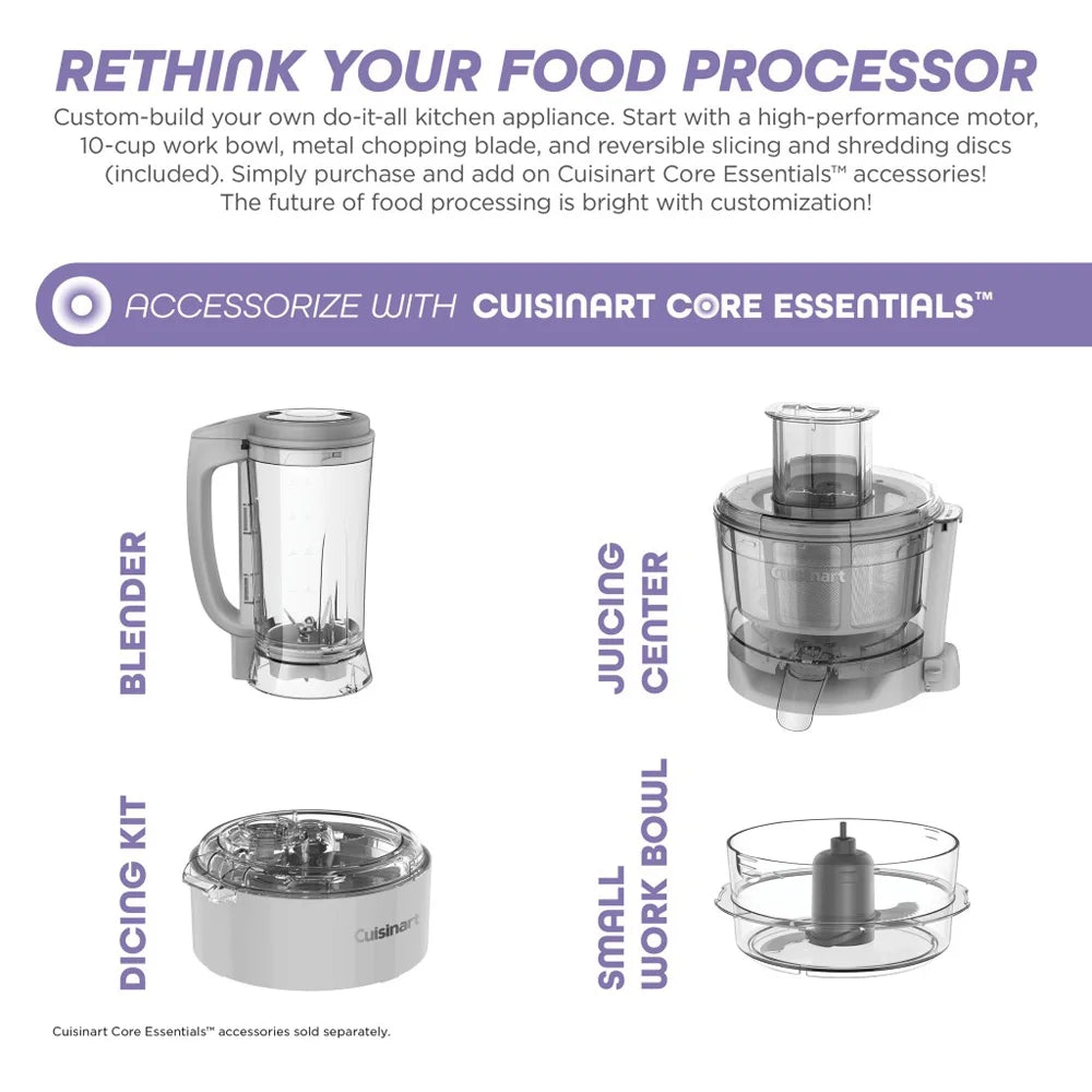10-Cup Multifunctional Food Processor with 6-Piece Steak Knife Set H921