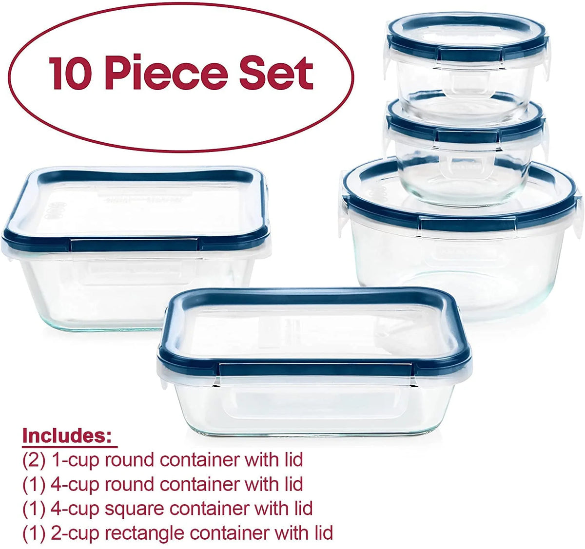10-Piece Glass Storage Set F846292