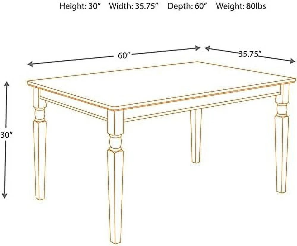 Solid Two-Toned Rectangular Dining Table K21528