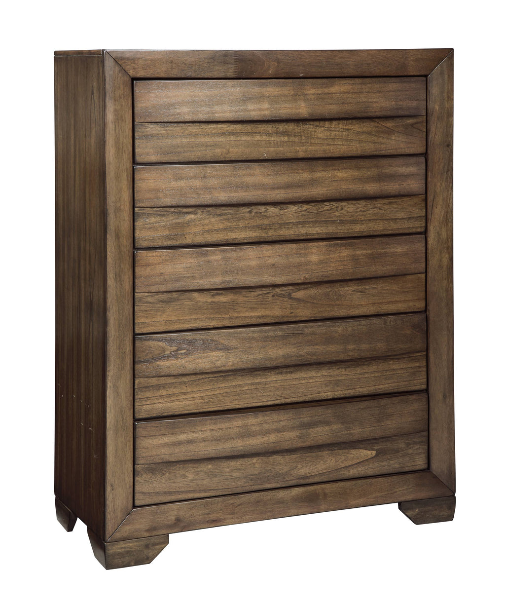 Brown 5 Drawer Chest R7122