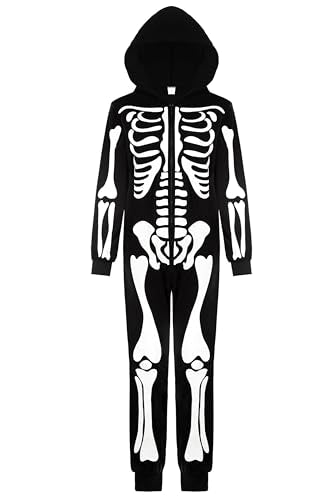 Skeleton Costume Glow in Dark Skull Onesie M3417