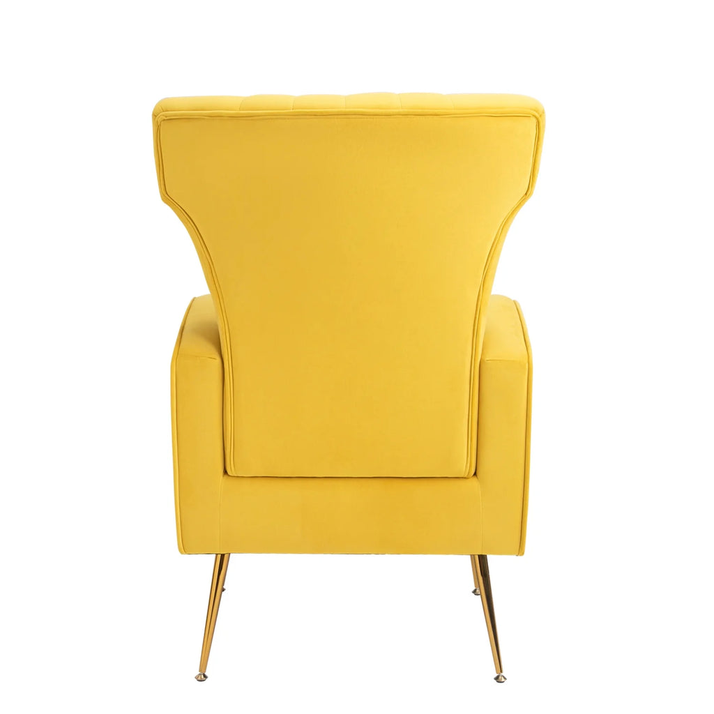 Velvet Wingback Accent Chair with Gold Legs A161
