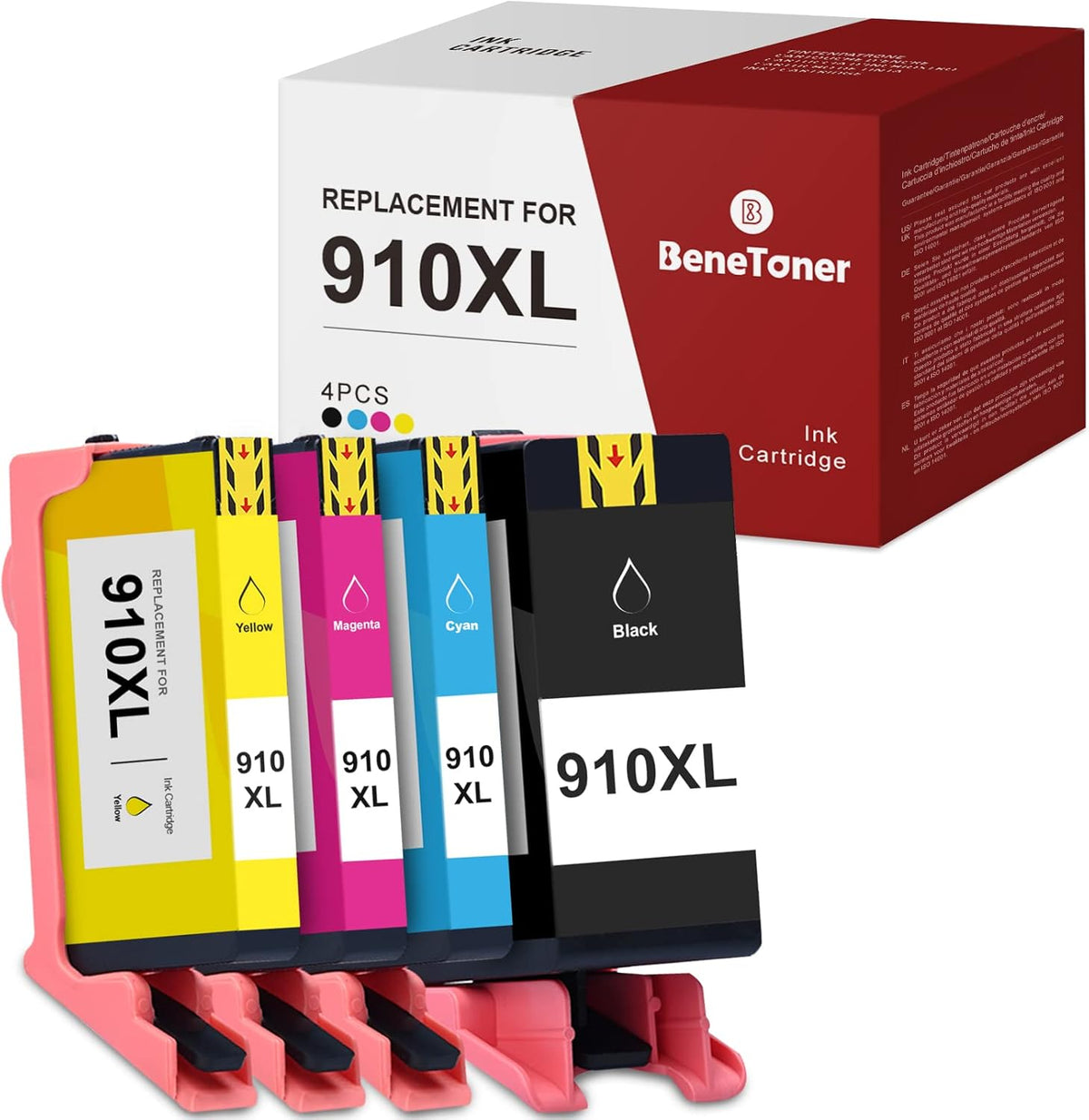 Remanufactured Ink Cartridge 4-Pack for HP 910XL Officejet Pro Q52073
