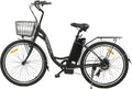 26" 350W Electric Cruiser Bike with Basket Shimano 7 Speed Removable 36V 10AH Lithium Battery Q751827