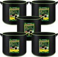 5 Pack 10 Gallon Heavy Duty Aeration Fabric Grow Bags with Handles H558