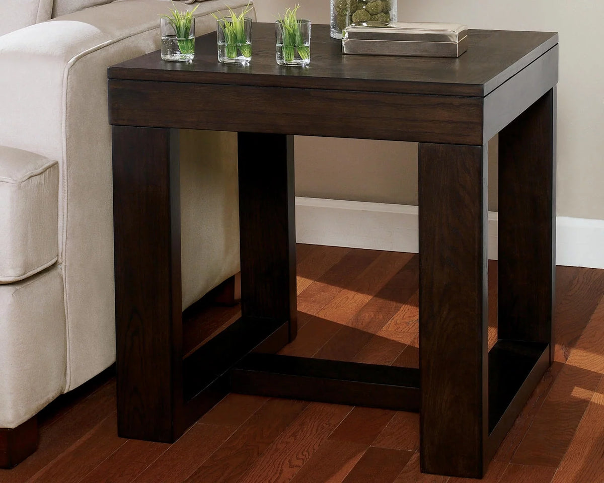 Dark Brown End Table F141