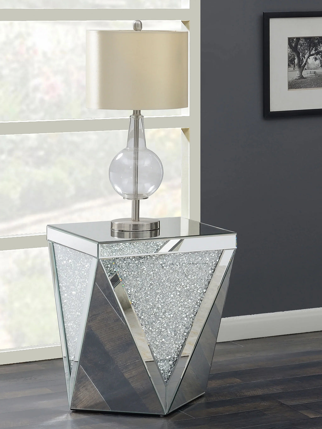 Square End Table with Mirror P79043