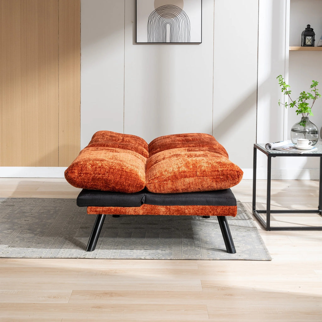 Orange Convertible Sofa Bed G1193
