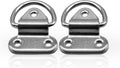 Stainless-Steel D-Shape Folding Pad Eye for Boat Yacht Motorboat Van Caravan Trailers Truck Marine Grade (2 Inches ×2-1/4 Inches) (2 PCS) W538291