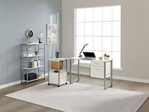 White 2-Drawer Mobile Vertical File Cabinet T74147