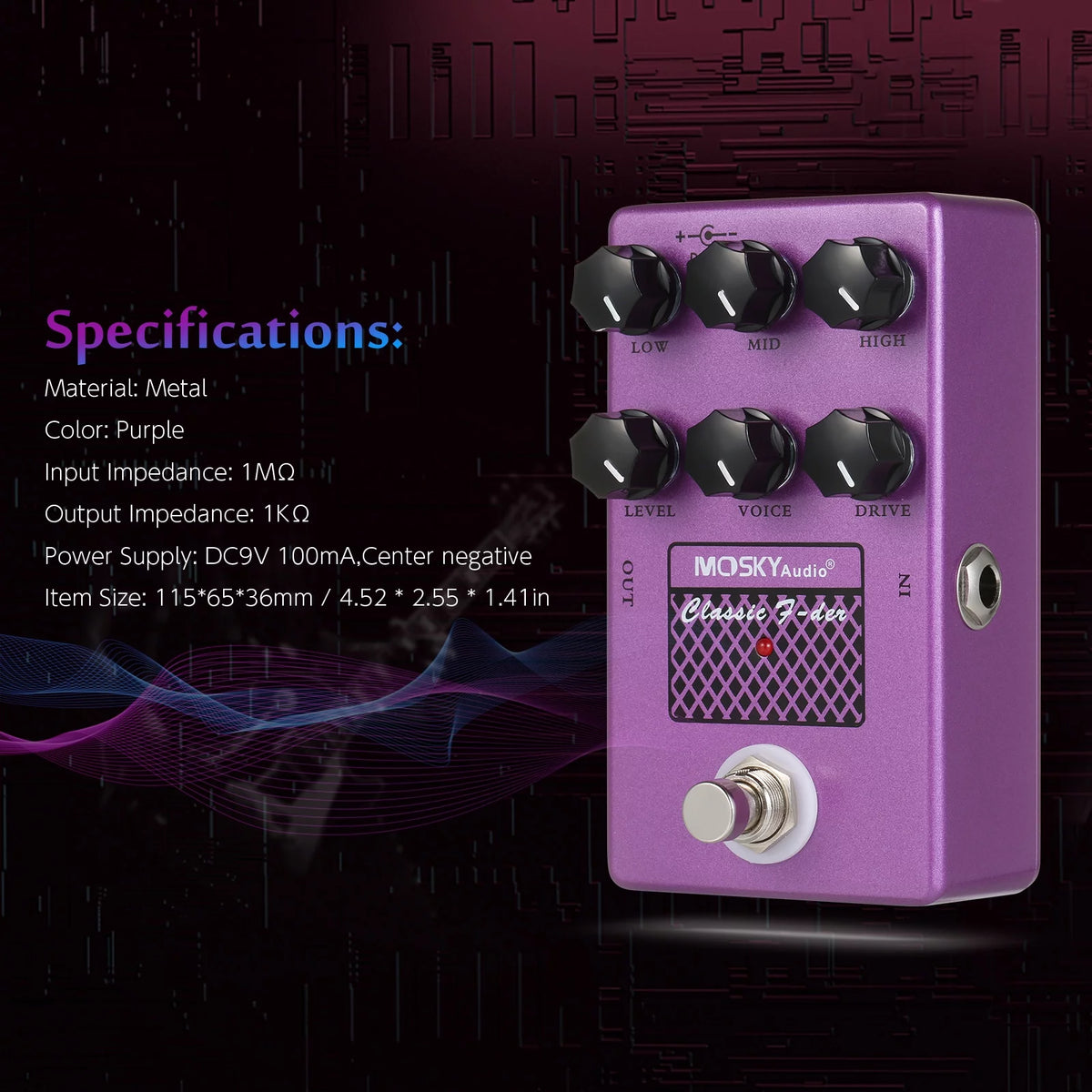 Speaker Simulator Pedal with Built in Speaker Simulation F14366
