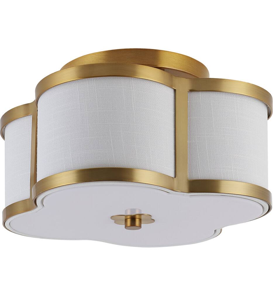 13 in. Brass Gold Metal Flush Mount H86623